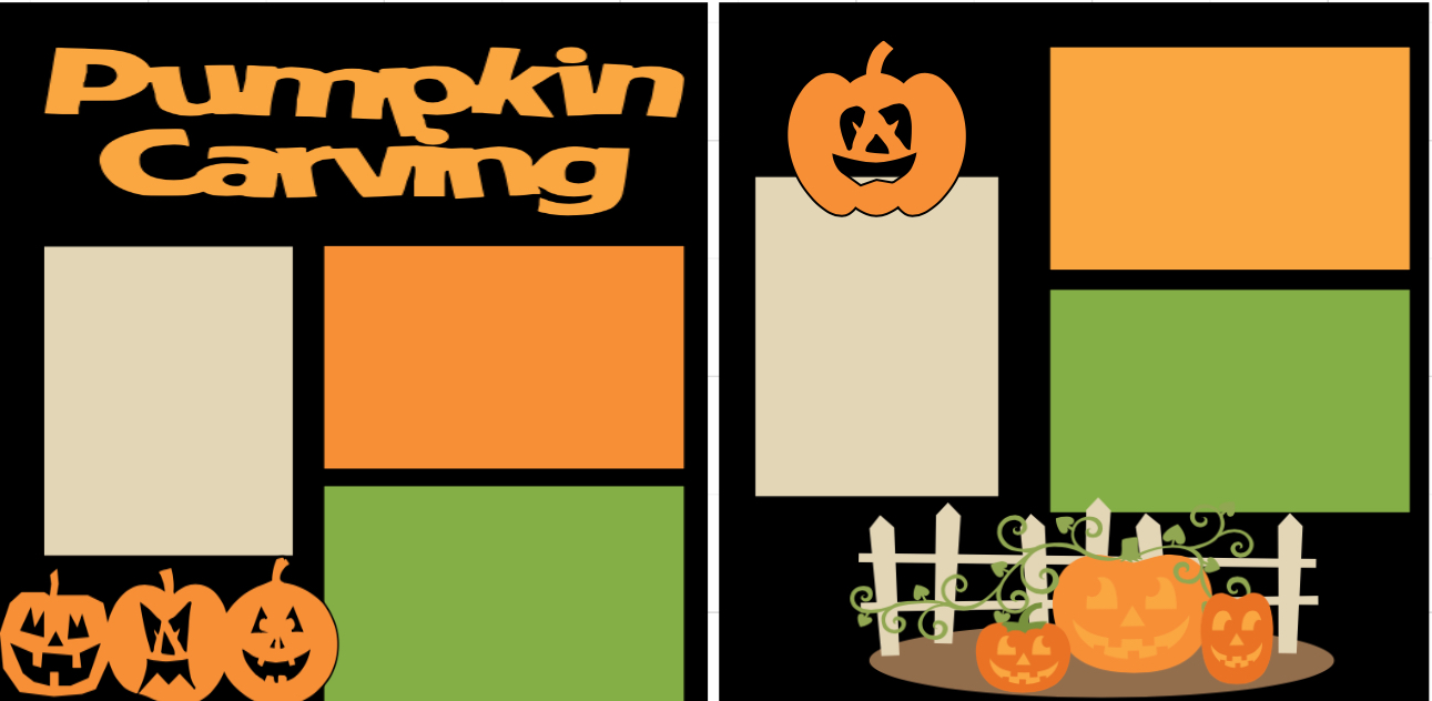Carving Pumpkins Fall-  page kit