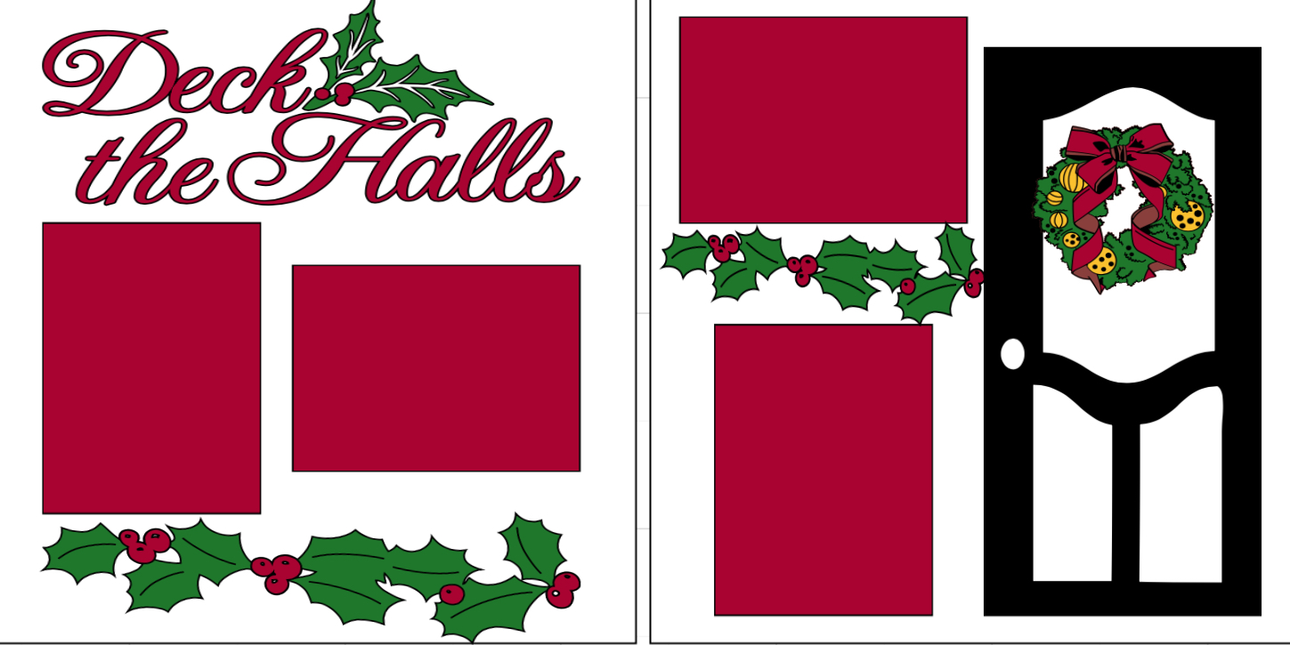 Deck the Halls (Wreath)-  page kit