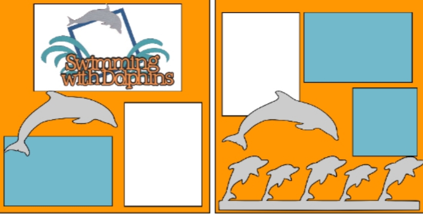 Swimming with the dolphins--  page kit