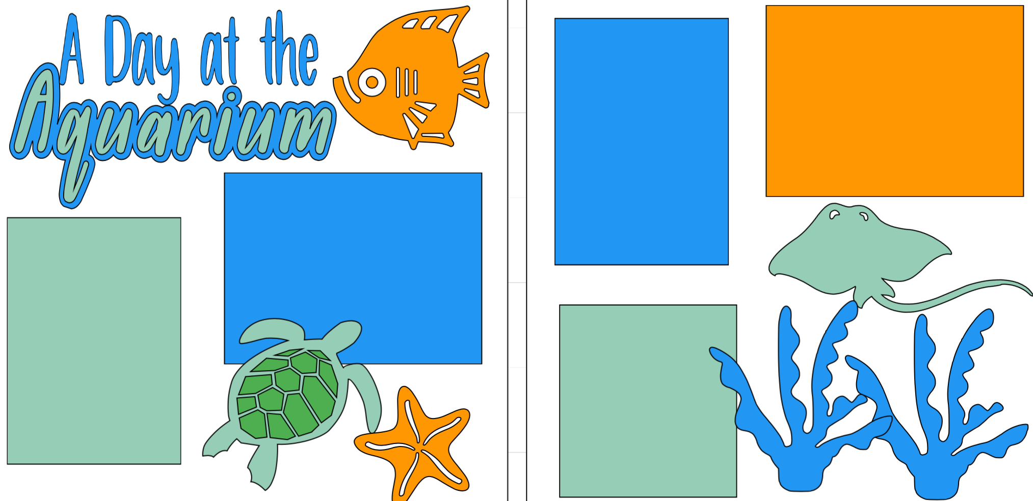 Day at the aquarium-  page kit