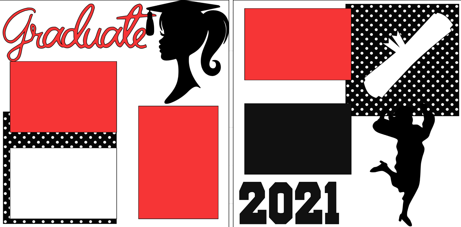 GRADUATE 2021 GIRL  -basic page kit