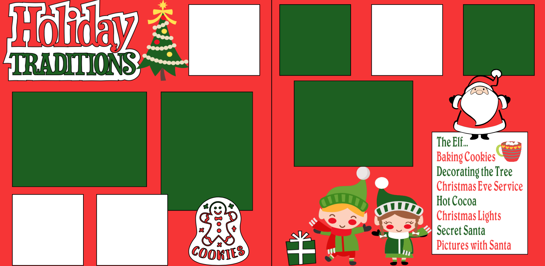 Holiday Traditions Christmas-  page kit