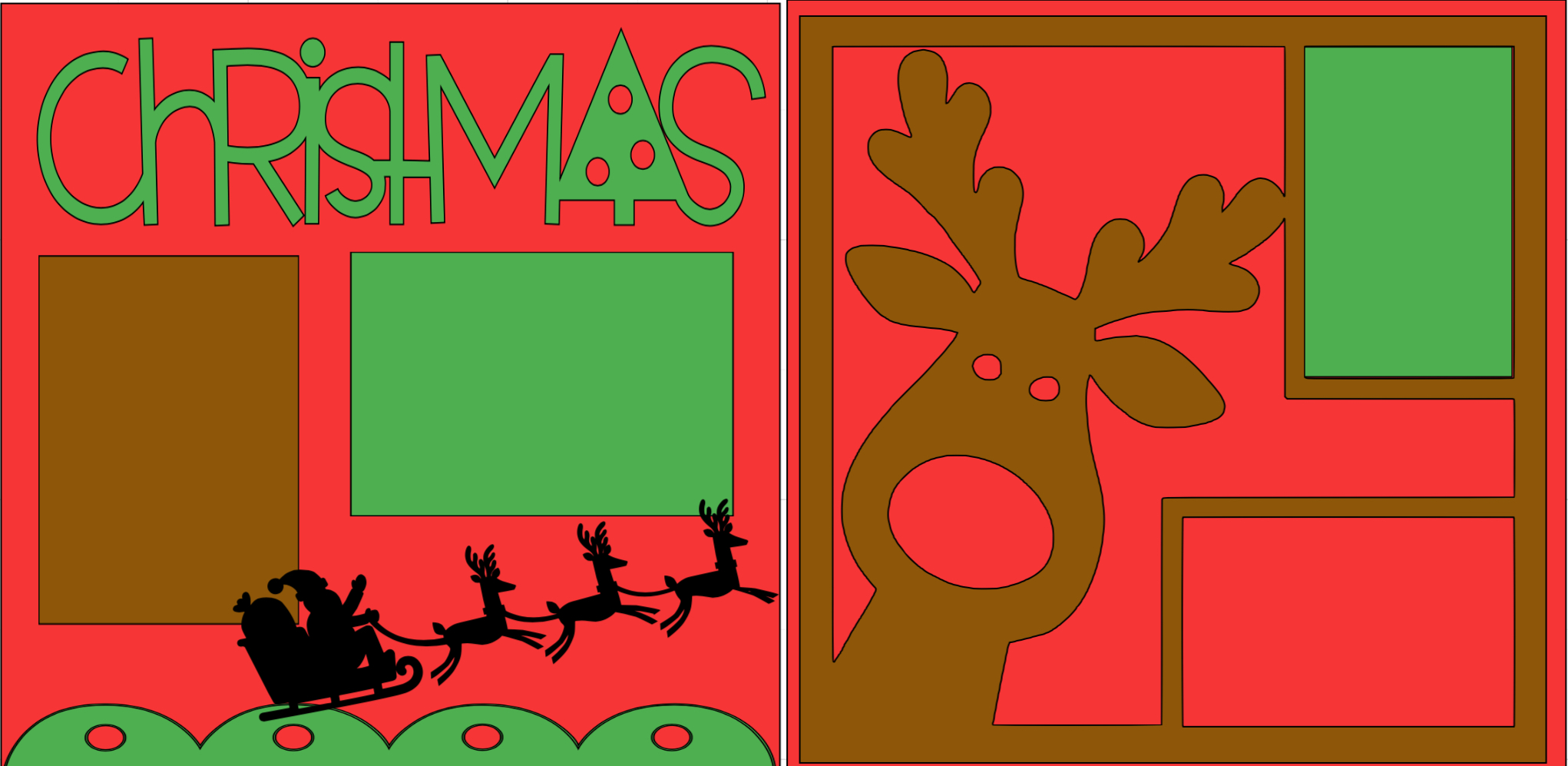 Christmas (Reindeer) page kit