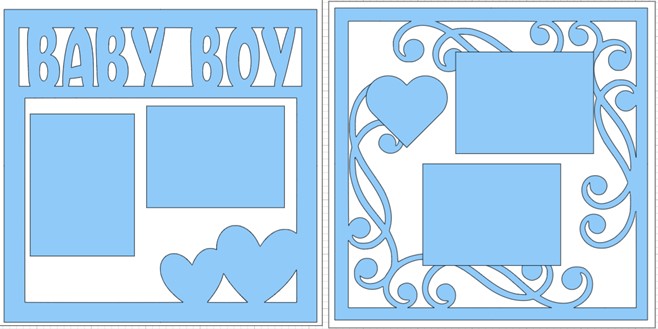 Baby Boy Overlay Set  -basic page kit
