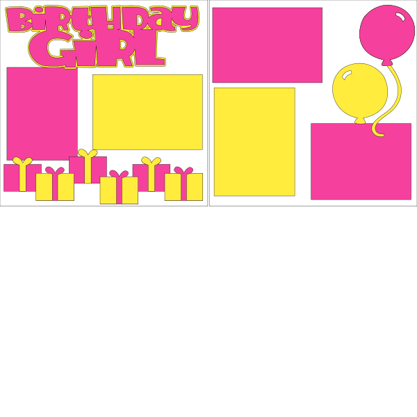 BIRTHDAY PARTY GIRL- PAGE KIT