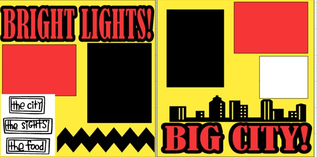 BRIGHT LIGHTS BIG CITY VACATION -TRAVEL  -  page kit