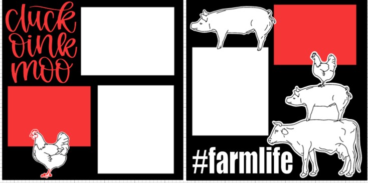 OINK CLUCK MOO- FARMLIFE    -  page kit