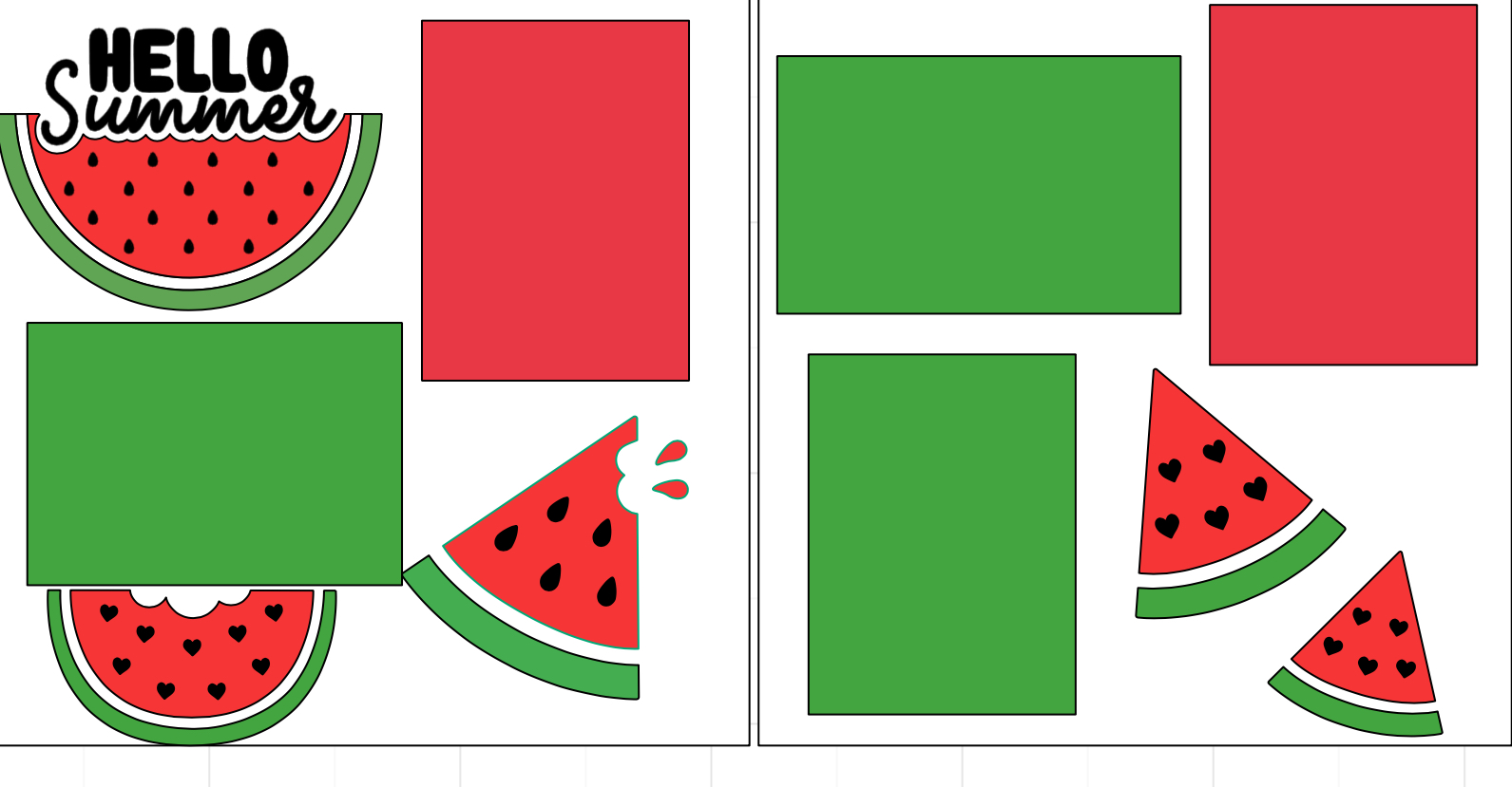Hello Summer watermelon  2022   -  page kit