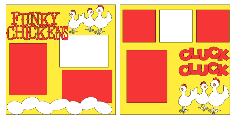 Funky Chickens-  page kit