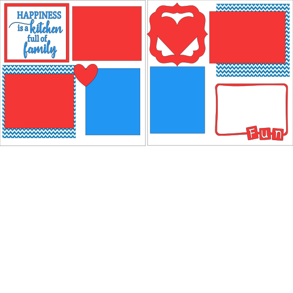 HAPPINESS IS A KITCHEN FULL OF FAMILY  -basic page kit
