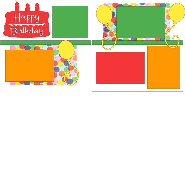 HAPPY BIRTHDAY (CAKE TITLE)   -basic page kit