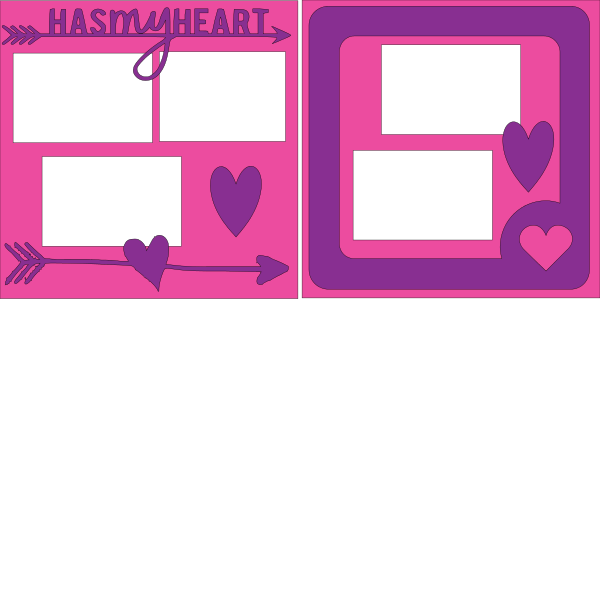 HAS MY HEART GIRL   -basic page kit
