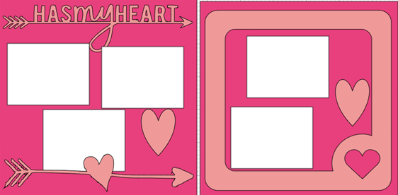 HAS MY HEART GIRL   -basic page kit