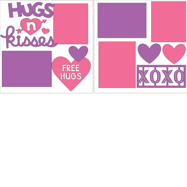 Hugs and kisses --  page kit