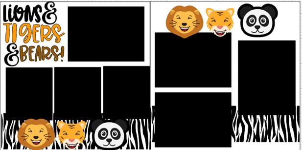 LIONS TIGERS AND BEARS ZOO  -  page kit
