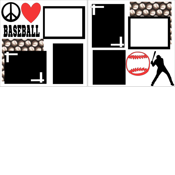 Peace, Love Baseball  Page Kit
