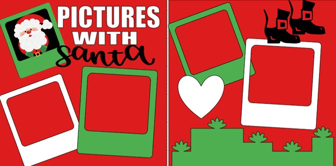 PICTURES WITH SANTA CHRISTMAS  -  page kit