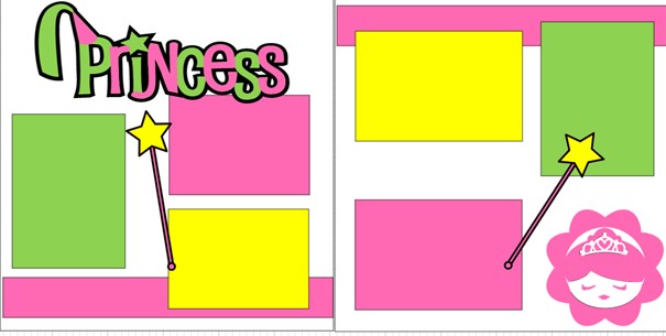 Princess Hearts --  page kit