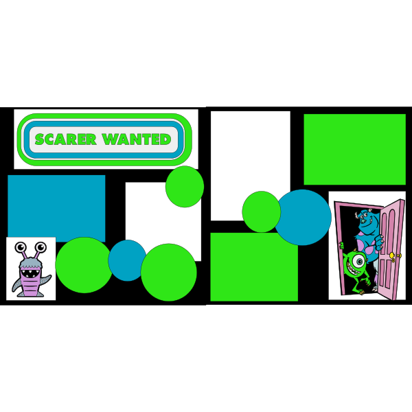 MONSTERS INC SCARERS WANTED -DISNEY -basic page kit