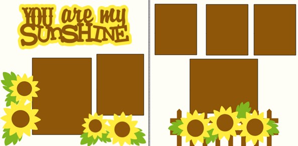 YOU ARE MY SUNSHINE SUNFLOWERS  -  page kit