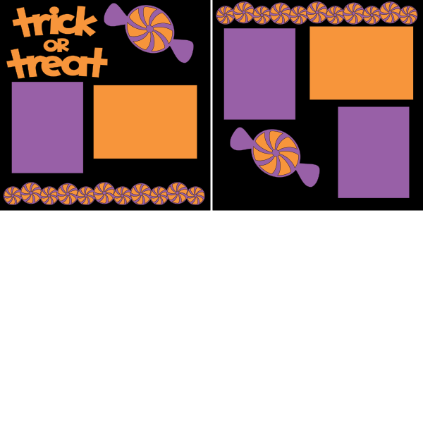 TRICK OR TREAT (CANDY BORDER) -basic page kit