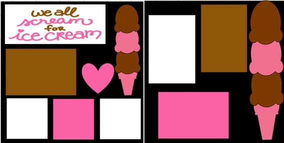 WE ALL SCREAM FOR ICE CREAM  -  page kit