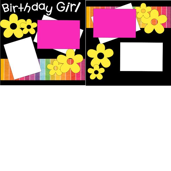 Birthday Girl pages   Page Kit