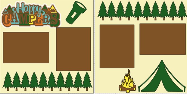 HAPPY CAMPERS (CAMPOUT)   -basic page kit