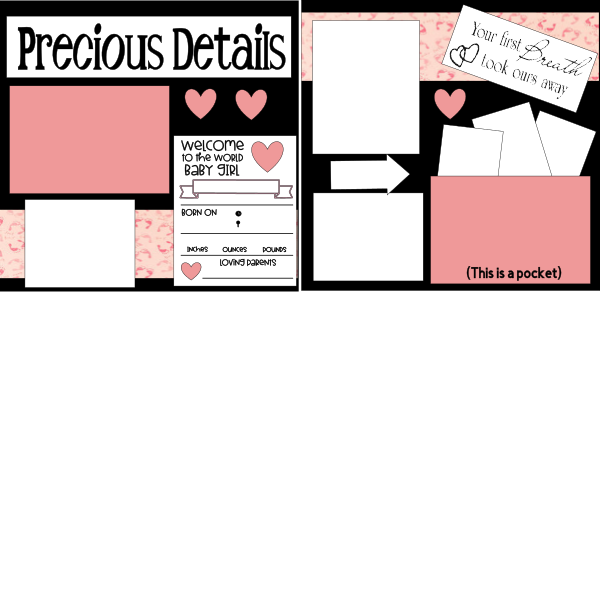 Precious Details Baby Girl   --   page kit