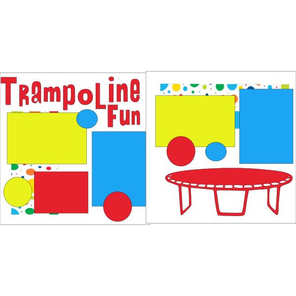 TRAMPOLINE FUN  -basic page kit